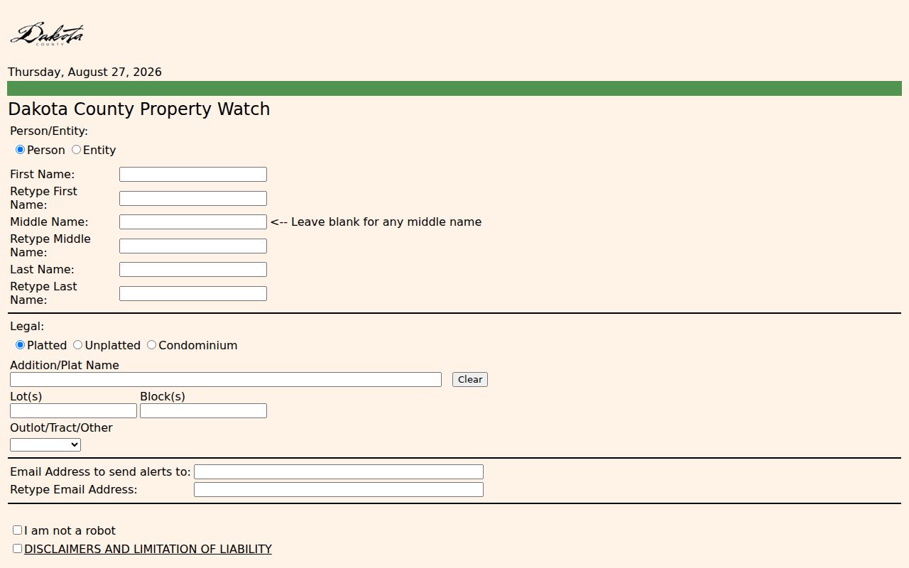Lakeville residents directory Dakota County Property Watch alert service
